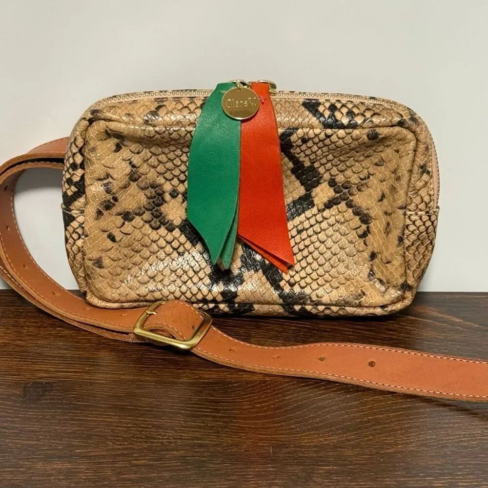 Clare V. Le Belt Bag Women’s snake skin print waist bag
